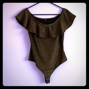 Gold Shimery Bodysuit from Iris